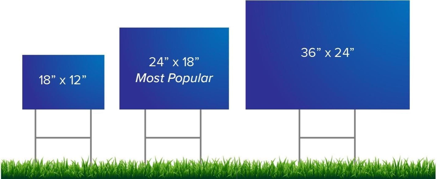 Custom 24" x 18" Yard Signs